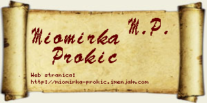 Miomirka Prokić vizit kartica